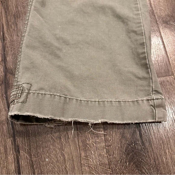 Abercrombie & Fitch Vintage Y2K Green Khaki Low Rise Cargo Boot Cut Pants Size 8 - Picture 4 of 14